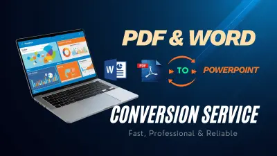 تحويل ملفات PDF وWord إلى عروض PowerPoint احترافية وجاهزة للتقديم