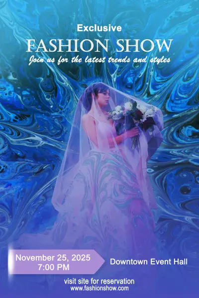 تصميم دعوة عرض الأزياء