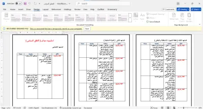 تنسيق وكتابة المستندات (Microsoft Word)