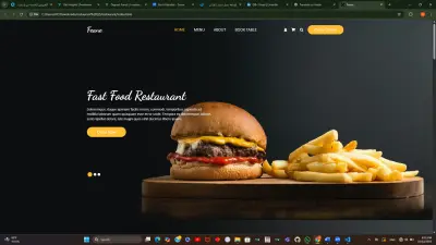 انشاء موقع مطعم باستخدام HML, CSS, JS