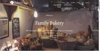 Bakery Website – موقع لمخبز عائلي