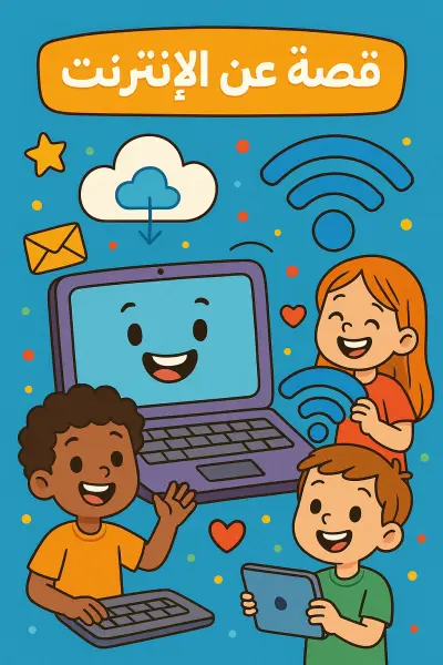 قصة تعليمية قصيرة للأطفال عن الإنترنت