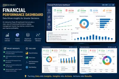 صورة العمل Financial Performance Dashboard Using Power BI Project