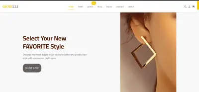 موقع إكسسوارات بتصميم متجاوب باستخدام HTML وCSS