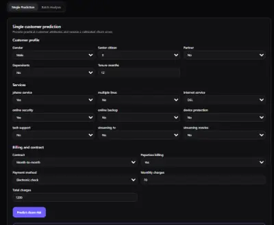 تطوير نظام توقع Churn للعملاء