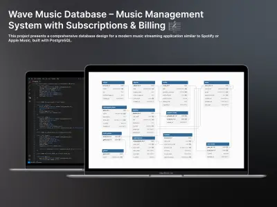 Wave Music Database – نظام إدارة موسيقى متكامل مع اشتراكات وفواتير