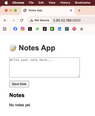 تطبيق ويب لتدوين الملاحظات باستخدام Flask مع Docker Compose
