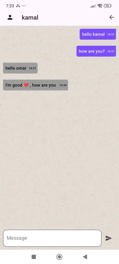 Chat App تطبيق محادثة
