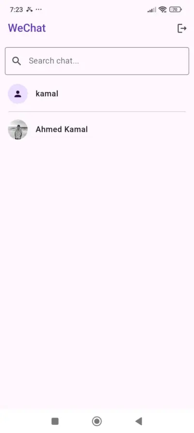 Chat App تطبيق محادثة