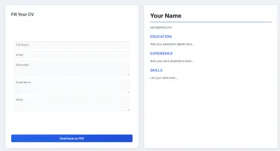 تطبيق إنشاء السيرة الذاتية