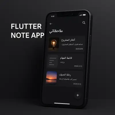 تصميم Note app باستخدام flutter