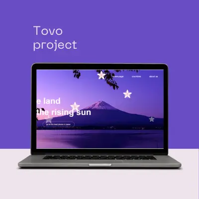 موقع معلوماتي عن دولة اليابان بتصميم واجهة أمامية (Front-End)