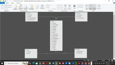 نمذجة قاعدة بيانات الطلبات باستخدام Power Pivot