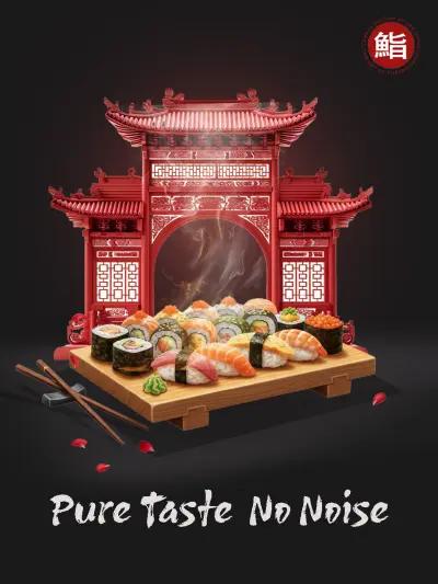 حملة اعلانيه لمطعم سوشي