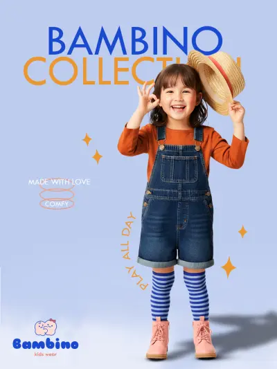 تصميم إعلان سوشيال ميديا لبراند ملابس أطفال