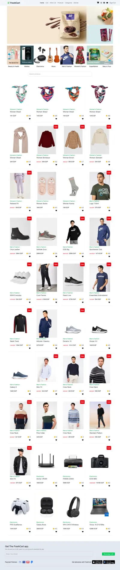 (e-commerce app) Fresh Cart