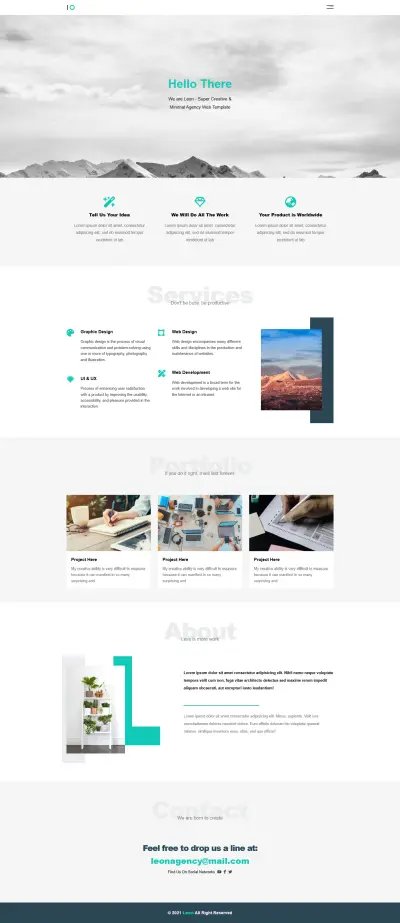 موقع Leno - أساسية لعرض خدمات إبداعية متعددة