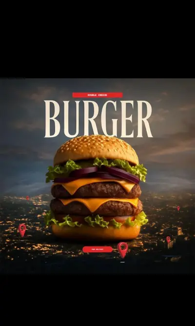 حمله إعلانيه لمطعم برجر