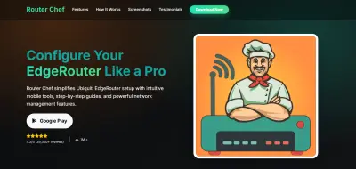 صفحة هبوط لتطبيق Router Chef