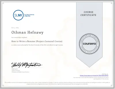 How to Write a Resume (Project-Centered Course)