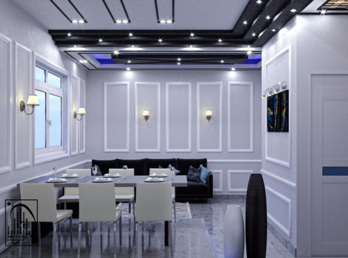 تصميم داخلي لصالة معيشة