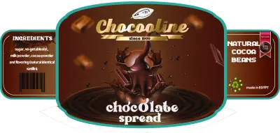 عمل label لمنتج شوكولاته