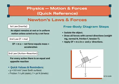 Quick Physics & Math Reference Sheet