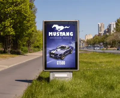 تصميم إعلان سيارة Ford Mustang GT500