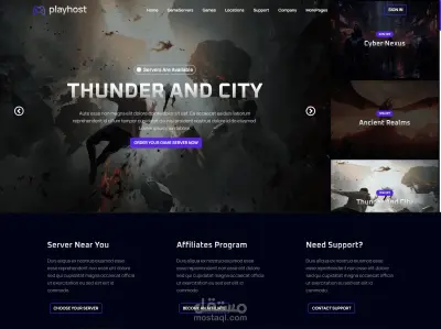 منصة استضافة سيرفرات ألعاب — واجهة أمامية كاملة بـ Angular