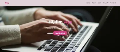 تصميم موقع بورتفوليو شخصي احترافي بـ HTML / CSS / JavaScript/ Bootstrap