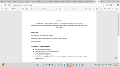 انشاء CV احترافي