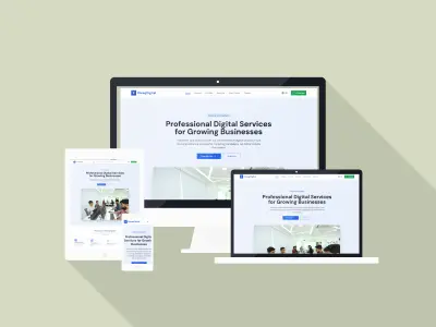 موقع شركة خدمات رقمية (Digital Services Company Website)
