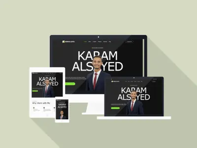 تصميم موقع شخصي احترافي لمطور ويب (Web Developer Portfolio Website)