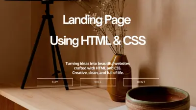 إنشاء صفحة هبوط احترافيه بإستخدام HTML & CSS