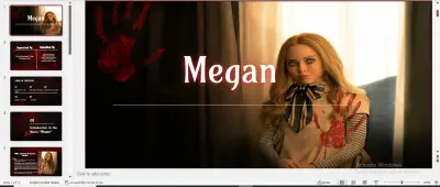 تصميم PowerPoint عن مفهوم التعلّم في فيلم M3GAN (Why I Chose Learning)