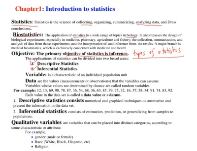 شرح احصاء حيوية