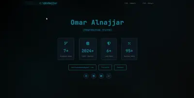 موقعي الشخصي في الأمن السيبراني – Cybersecurity Portfolio Website