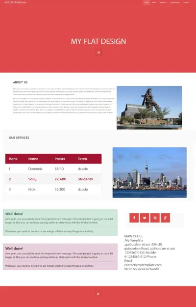 سأقوم بتصميم موقع ويب بتصميم فلات عصري واحترافي يعرض خدمات شركتك أو مؤسستك مع صفحات متجاوبة وواجهة مستخدم جذابة مناسبة لجميع أنواع الأعمال