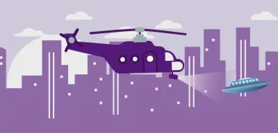 الطائرة والطبق الطائر (فيديو)