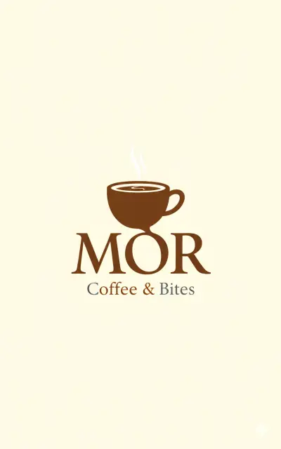 هوية بصرية لمقهى/كافيه (MOR Coffee & Bites) - تصميم دافئ وعصري