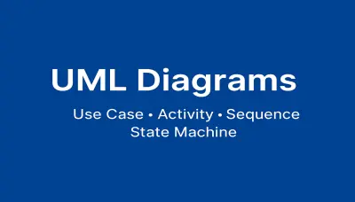 تصميم UML (Use Case – Activity – Sequence – State Machine)