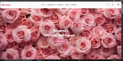 متجر الكترونى لبيع الزهور