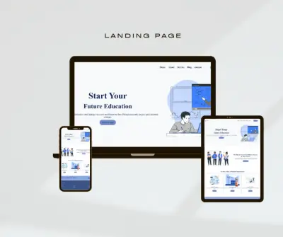 صفحة هبوط تعليمية احترافية باستخدام HTML وCSS
