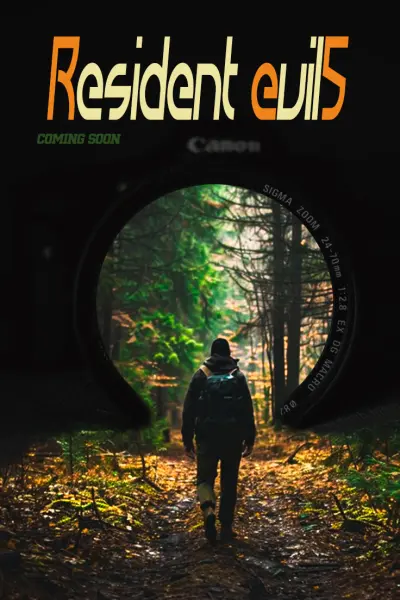 promotional poster for a game titled Resident Evil 5