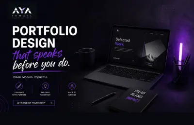 بورتيفليو احترافي لمصممي UI UX والمستقلين باستخدام Figma