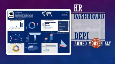 لوحة معلومات تفاعلية خاصة بالموراد البشرية تم تصميمها بالكامل ببرنامج الاكسيل