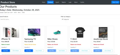 واجهة متجر إلكتروني باستخدام Angular