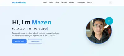 تصميم وتطوير موقع بورتفوليو شخصي