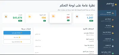 Dashboard For e-commerce