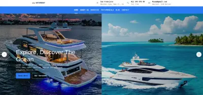 موقع ترويجي لتأجير اليخوت – WaterBoat